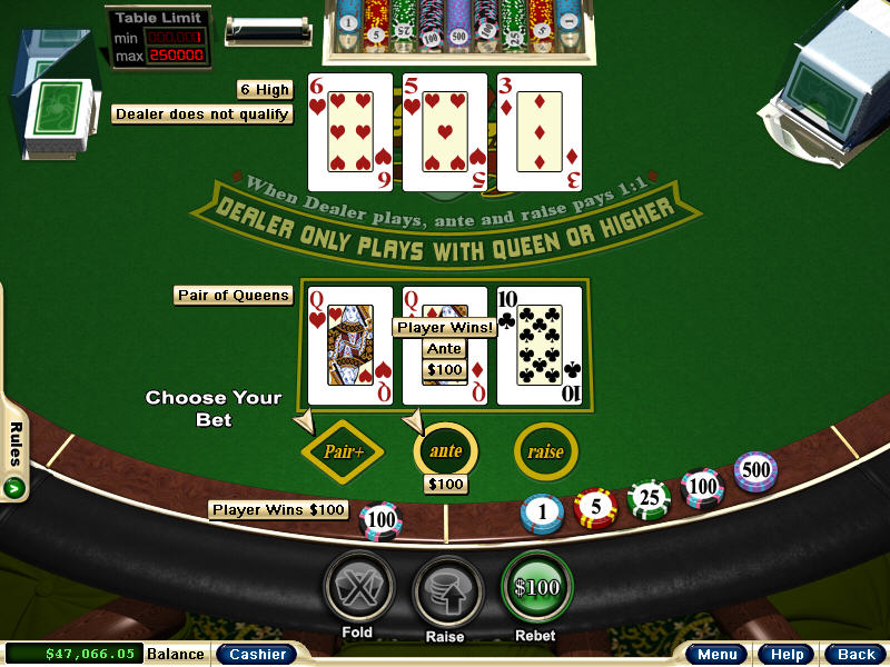 Three Card Poker Casino Games